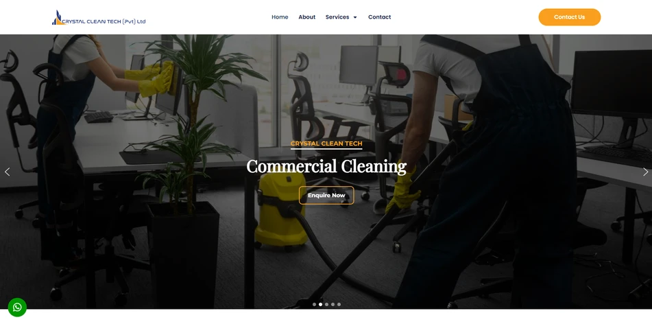 Logistics company website developed for Crystal Clean Tech (PVT) LTD